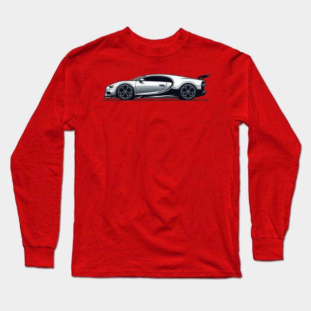 Bugatti Chiron Long Sleeve T-Shirt by Vehicles-Art